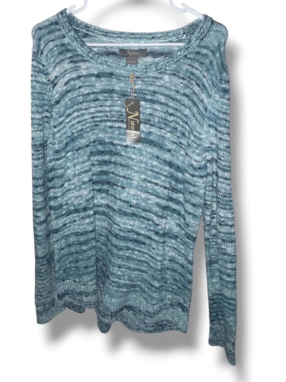 NWT Natural Reflections Space Dye Knit Sweater L - Picture 11 of 13